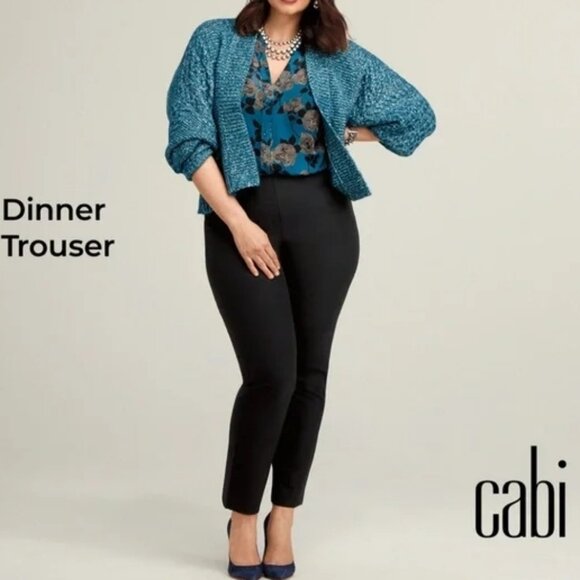 Cabi High-Rise Dinner Trousers Black Size 10 ✨50% Off Bundles 3+ - Picture 3 of 16